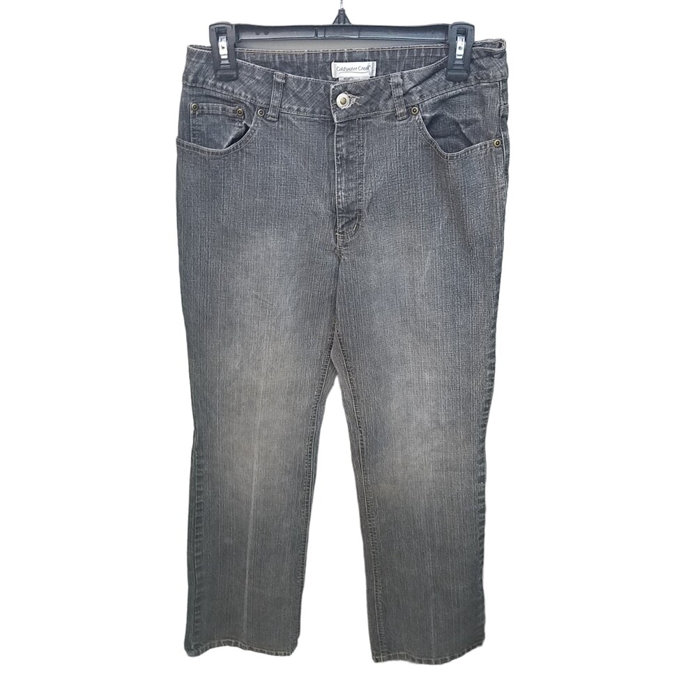 Coldwater Creek Womens Size 10 Gray Solid Straight Leg Jeans